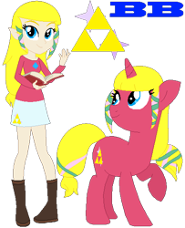 Size: 436x536 | Tagged: safe, artist:ayang888, artist:selenaede, imported from derpibooru, human, hylian, pony, unicorn, equestria girls, base used, book, boots, clothes, crossover, equestria girls style, equestria girls-ified, high heel boots, high heels, nintendo, ponified, princess zelda, shoes, super smash bros., the legend of zelda, the legend of zelda: skyward sword