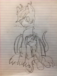 Size: 9448x12597 | Tagged: safe, artist:fruityhorssse, imported from derpibooru, oc, oc:eveready, oc:sora kite, dracony, dragon, hybrid, cuddling, dragon filly, grunt, sketch