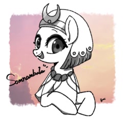Size: 768x768 | Tagged: safe, artist:zoomiso, imported from derpibooru, somnambula, pegasus, pony, female, headdress, mare, solo