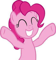 Size: 4256x4568 | Tagged: safe, artist:ironm17, imported from derpibooru, pinkie pie, earth pony, pony, sparkle's seven, eyes closed, female, grin, happy, simple background, smiling, solo, transparent background, vector