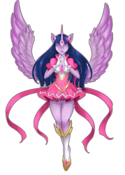 Size: 1024x1434 | Tagged: safe, artist:bunnynha, imported from derpibooru, twilight sparkle, alicorn, anthro, beautiful, clothes, female, mare, miniskirt, simple background, skirt, solo, thighs, transparent background, twilight sparkle (alicorn)