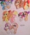 Size: 1024x1179 | Tagged: safe, artist:monse2001, imported from derpibooru, oc, oc only, oc:amber, oc:apple blossom, oc:lightning bolt, oc:lightning shine, oc:rainbow drops, oc:red, oc:star nightlight, oc:storm chaser, oc:sweet lullaby, earth pony, pegasus, pony, unicorn, brother and sister, bust, chest fluff, deviantart watermark, female, fluffy, horn, male, next generation, obtrusive watermark, offspring, parent:applejack, parent:big macintosh, parent:button mash, parent:caramel, parent:fluttershy, parent:rainbow dash, parent:rumble, parent:scootaloo, parent:soarin', parent:sweetie belle, parents:carajack, parents:fluttermac, parents:rumbloo, parents:soarindash, parents:sweetiemash, siblings, signature, sisters, straw in mouth, traditional art, unicorn oc, watermark