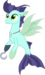 Size: 1820x3050 | Tagged: safe, artist:shadymeadow, imported from derpibooru, oc, oc only, oc:anchor hook, seapony (g4), male, simple background, solo, transparent background