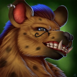 Size: 3000x3000 | Tagged: safe, artist:vittorionobile, deleted from derpibooru, imported from derpibooru, gnoll, hyena, bust, furry, no pony, portrait, race