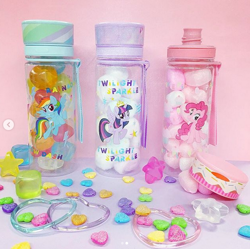 Size: 558x555 | Tagged: safe, imported from derpibooru, pinkie pie, rainbow dash, twilight sparkle, alicorn, earth pony, pegasus, pony, claire's, irl, official, photo, twilight sparkle (alicorn), water bottle