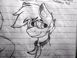 Size: 2560x1920 | Tagged: safe, artist:thebadbadger, imported from derpibooru, oc, oc only, oc:phire demon, pony, lineart, lined paper, solo, style emulation, traditional art