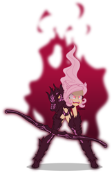 Size: 4000x6156 | Tagged: safe, artist:orin331, imported from derpibooru, fluttershy, equestria girls, absurd resolution, agrius metamorphosis, angry, anime, archer, archer of red, armor, atalanta, atalanta alter, badass, berserker, crossover, fate/apocrypha, fate/grand order, female, flutterbadass, flutterrage, simple background, solo, tauropolos, transparent background, weapon, you're going to love me