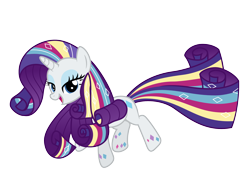 Size: 2600x2000 | Tagged: safe, artist:ashidaru, imported from derpibooru, rarity, pony, unicorn, twilight's kingdom, female, lidded eyes, looking at you, mare, open mouth, rainbow power, simple background, smiling, solo, transparent background, vector