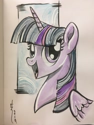 Size: 1536x2048 | Tagged: safe, artist:sararichard, imported from derpibooru, twilight sparkle, alicorn, pony, female, mare, solo, traditional art, twilight sparkle (alicorn)
