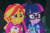 Size: 640x423 | Tagged: safe, imported from derpibooru, screencap, sci-twi, sunset shimmer, twilight sparkle, equestria girls, legend of everfree, animated, camp everfree outfits, female, gif