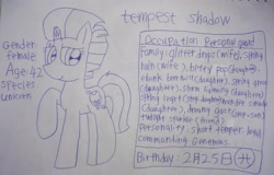 Size: 4467x2850 | Tagged: safe, artist:徐詩珮, imported from derpibooru, fizzlepop berrytwist, tempest shadow, unicorn, my little pony: the movie, broken horn, female, horn, implied glitter drops, implied glittershadow, implied lesbian, implied magical lesbian spawn, implied polyamory, implied shipping, implied spring rain, implied springdrops, implied springshadow, implied springshadowdrops, implied twilight sparkle, lineart, mare, next generation, older, traditional art