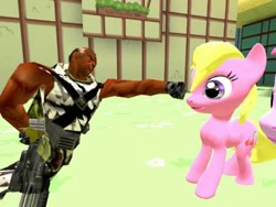 Size: 480x360 | Tagged: artist needed, safe, imported from derpibooru, cherry berry, human, pony, 3d, half-life, sergeant