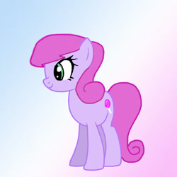 Size: 1000x1000 | Tagged: safe, artist:snuggle-puff, artist:toutax, imported from derpibooru, oc, oc only, oc:taffy swirl, earth pony, pony, abstract background, base used, earth pony oc, female, smiling, solo