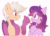 Size: 600x432 | Tagged: safe, artist:share dast, imported from derpibooru, oc, oc only, oc:jake, oc:share dast, dracony, dragon, earth pony, hippogriff, hybrid, animated, boop, cross-popping veins, duo, duo male and female, floppy ears, frame by frame, gif