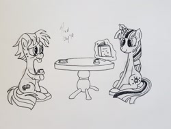 Size: 2535x1902 | Tagged: safe, artist:pixelgrip94, imported from derpibooru, dusty pages, twilight sparkle, alicorn, the point of no return, book, food, tea, twilight sparkle (alicorn)