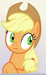 Size: 374x612 | Tagged: safe, imported from derpibooru, screencap, applejack, earth pony, pony, sparkle's seven, cropped, female, mare, solo