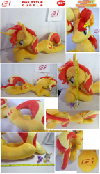 Size: 1500x2600 | Tagged: safe, artist:blackwater627, imported from derpibooru, princess celestia, sunset shimmer, twilight sparkle, alicorn, pony, unicorn, blind bag, dock, female, horn, irl, lidded eyes, mare, measuring tape, photo, plushie, prone, size comparison, solo, toy, twilight sparkle (alicorn)