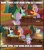 Size: 500x562 | Tagged: safe, edit, edited screencap, imported from derpibooru, screencap, mystic moonlight, pretzel twist, say cheese, spike, dragon, pony, unicorn, the point of no return, apron, clothes, discovery family logo, eye contact, female, food, looking at each other, mare, meme, naked apron, open mouth, pretzel, quill, the tasty treat, winged spike, wings
