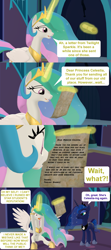 Size: 1920x4320 | Tagged: safe, artist:red4567, imported from derpibooru, princess celestia, princess luna, alicorn, pony, the point of no return, 3d, behaving like a twilight sparkle, celestia-ing, comic, freaking out, here we go again, implied twilight sparkle, letter, like mentor like student, like student like mentor, majestic as fuck, royal sisters, siblings, sisters, source filmmaker