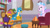 Size: 1915x1069 | Tagged: safe, imported from derpibooru, screencap, gallus, silverstream, smolder, twilight sparkle, twilight sparkle (alicorn), alicorn, dragon, griffon, hippogriff, the point of no return, bookshelf, chair, claws, couch, crossed legs, cup, discovery family logo, female, folded wings, horns, lidded eyes, male, offscreen character, paws, stool, talons, teacup, toes, wings