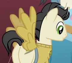 Size: 240x209 | Tagged: safe, imported from derpibooru, screencap, earth pony, pony, stranger than fan fiction, background pony, cropped, fake wings, male, solo, stallion, unnamed character, unnamed pony