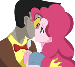 Size: 934x834 | Tagged: safe, artist:nathaniel hansen, imported from derpibooru, discord, pinkie pie, equestria girls, anime, couple, discopie, equestria girls-ified, female, husband and wife, kissing, love, male, my little pony, romantic, shipping, straight