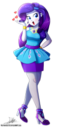 Size: 1004x2096 | Tagged: safe, artist:the-butch-x, imported from derpibooru, part of a set, rarity, equestria girls, equestria girls series, beautiful, bracelet, clothes, cute, dress, female, heart, high heels, jewelry, legs, moe, open mouth, pencil skirt, raribetes, rarity peplum dress, shoes, signature, simple background, skirt, solo, transparent background