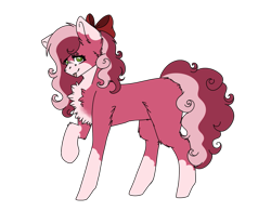 Size: 1023x796 | Tagged: safe, artist:uglypartyhat, imported from derpibooru, oc, oc only, oc:apple mary, pony, chest fluff, fluffy, simple background, solo, tongue out, transparent background