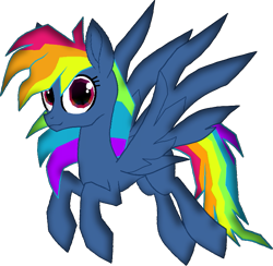 Size: 733x715 | Tagged: safe, artist:galacticflashd, imported from derpibooru, rainbow dash, pegasus, pony, secrets and pies, adorapiehater, cute, evil pie hater dash, female, flying, looking at you, smiling, solo, vector