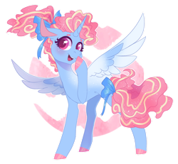 Size: 1280x1181 | Tagged: safe, artist:shady-bush, imported from derpibooru, oc, oc only, alicorn, pony, alicorn oc, bow, colored hooves, ethereal mane, female, hair bow, mare, simple background, starry mane, tail bow, transparent background
