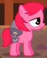 Size: 155x193 | Tagged: safe, imported from derpibooru, screencap, cerise sunrise, earth pony, pony, the cutie re-mark, alternate timeline, background pony, cropped, crystal war timeline, female, filly, foal, solo