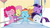 Size: 1569x874 | Tagged: safe, artist:hotdiggedydemon, imported from derpibooru, applejack, fluttershy, pinkie pie, rainbow dash, rarity, spike, twilight sparkle, earth pony, pegasus, pony, unicorn, .mov, swag.mov, balloon, bed, cute, female, group hug, happy, hospital, hospital bed, hug, mane seven, mane six, mare, pillow, unicorn twilight