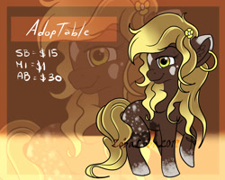 Size: 1280x1024 | Tagged: safe, artist:zobaloba, imported from derpibooru, oc, oc only, earth pony, pony, adoptable, adoptableoc, adoption, advertisement, paypal, solo, zoom layer