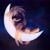 Size: 2000x2000 | Tagged: safe, artist:raily, imported from derpibooru, oc, oc only, oc:mirta whoowlms, pegasus, pony, colored wings, crescent moon, female, mare, moon, night, night sky, scar, sky, sleeping, sleeping on moon, solo, stars, tangible heavenly object, two toned wings, wings, wings down