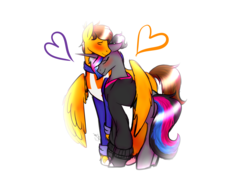 Size: 4400x3300 | Tagged: safe, artist:elliemagic, imported from derpibooru, pony, emmet brickowski, female, lego, male, ponified, shipping, simple background, straight, the lego movie, white background, wyldstyle