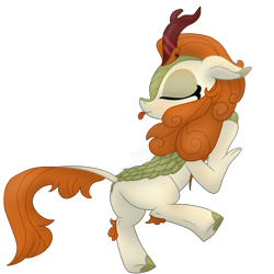 Size: 2500x2500 | Tagged: safe, alternate version, artist:soctavia, imported from derpibooru, autumn blaze, kirin, sounds of silence, :p, background removed, butt, cute, female, mare, plot, silly, simple background, solo, tongue out, transparent background