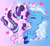 Size: 1280x1182 | Tagged: dead source, safe, artist:lolwise, imported from derpibooru, starlight glimmer, trixie, classical unicorn, pony, unicorn, :t, blushing, cloven hooves, crossed horns, curved horn, cute, eyes closed, female, fluffy, gradient background, heart, horn, horns are touching, leonine tail, lesbian, mare, one eye closed, shipping, smiling, startrix