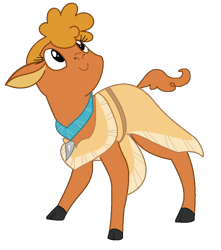 Size: 796x900 | Tagged: safe, artist:doggie31, imported from derpibooru, little strongheart, buffalo, over a barrel, clothes, cosplay, costume, crossover, cute, female, jewelry, necklace, pocahontas, simple background, solo, transparent background