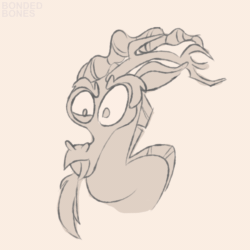 Size: 1500x1500 | Tagged: safe, artist:bondedbones, deleted from derpibooru, imported from derpibooru, discord, draconequus, animated, bust, doodle, dumb, eye twitch, shitposting, solo