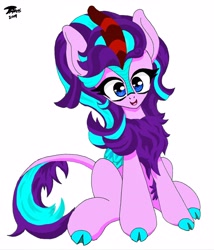 Size: 3600x4200 | Tagged: safe, artist:brekrofmadness, imported from derpibooru, starlight glimmer, kirin, pony, female, kirin-ified, simple background, sitting, solo, species swap, white background