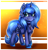 Size: 997x1043 | Tagged: safe, artist:deraniel, imported from derpibooru, princess luna, alicorn, pony, cheek fluff, chest fluff, cute, ear fluff, eye clipping through hair, female, hoof shoes, jewelry, leg fluff, lunabetes, necklace, s1 luna, solo