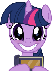 Size: 5000x6906 | Tagged: safe, artist:lahirien, imported from derpibooru, twilight sparkle, pony, unicorn, the point of no return, .ai available, absurd resolution, blushing, cropped, cute, female, grin, hoof hold, looking at you, mare, simple background, smiling, solo, starry eyes, transparent background, twiabetes, unicorn twilight, vector, wingding eyes