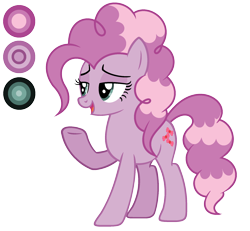 Size: 1940x1792 | Tagged: safe, artist:diamond-chiva, imported from derpibooru, oc, oc only, oc:cherry candy, earth pony, pony, female, mare, offspring, parent:pinkie pie, parent:pokey pierce, parents:pokeypie, reference sheet, simple background, solo, transparent background