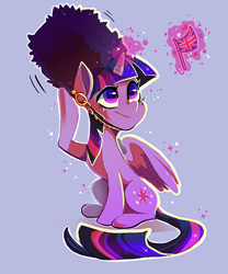 Size: 562x675 | Tagged: safe, artist:desiraesalmark, imported from derpibooru, twilight sparkle, alicorn, pony, british, commission, female, guard, official fan art, purple background, simple background, solo, twilight sparkle (alicorn)