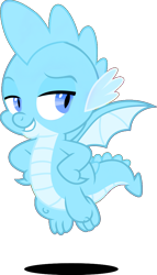 Size: 584x1024 | Tagged: safe, edit, imported from derpibooru, spike, dragon, game of thrones, ice dragon, male, recolor, simple background, solo, spoilers for another series, transparent background, winged spike, wings