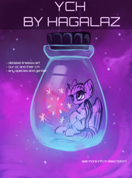 Size: 892x1200 | Tagged: safe, artist:hagalazka, artist:hagallaz, imported from derpibooru, pony, commission, cutie mark, magenta, sketch, solo, your character here