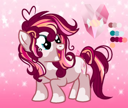 Size: 854x724 | Tagged: safe, artist:parisa07, imported from derpibooru, oc, oc only, oc:sugar pie, earth pony, pony, female, magical lesbian spawn, mare, offspring, parent:pinkie pie, parent:twilight sparkle, parents:twinkie, reference sheet, solo