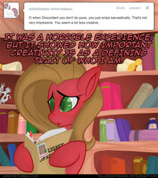 Size: 711x800 | Tagged: safe, artist:falleninthedark, imported from derpibooru, oc, oc only, oc:pun, earth pony, pony, ask pun, ask, female, file, mare, solo