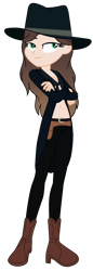 Size: 643x1869 | Tagged: safe, artist:cindydreamlight, artist:cindystarlight, imported from derpibooru, oc, oc only, oc:cindy, equestria girls, belly button, boots, cowboy boots, equestria girls-ified, hat, midriff, simple background, solo, transparent background