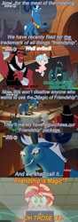 Size: 1001x2847 | Tagged: safe, artist:alphamonouryuuken, edit, edited screencap, imported from derpibooru, screencap, cozy glow, grogar, lord tirek, queen chrysalis, sunset shimmer, centaur, changeling, changeling queen, pegasus, pony, equestria girls, friendship games, the beginning of the end, the science of magic, abridgimon, abridgimon: the movie, armpits, cloven hooves, comic, computer, crystal ball, curse cut short, discovery family logo, female, filly, foal, laptop computer, legion of doom, male, oh crap face, ram, screencap comic, stallion, sunset the science gal, team four star